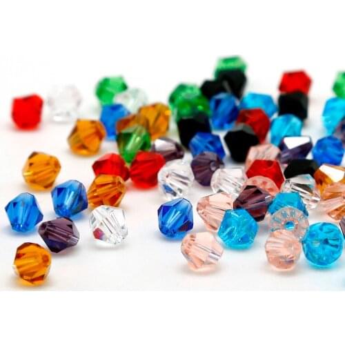 Hot Sales 30pcs 6mm Crystal Beads Bracelet Findings Charm Glass Loose Spacer Beads for DIY Fashion Bead Bracelet Jewelry Making