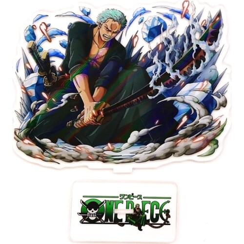 One Piece Zoro #B design acrylic standee figurines desk decoration cake topper anime