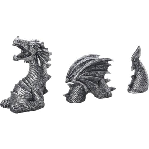Decoration Crafts Three-section Flying Dragon Statue Garden Explosive Resin Outdoor Backyard Sculptures Ornaments