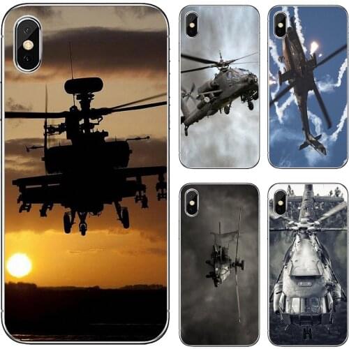 Soft Skin Cover Apache-Helicopters-sunset-fighter For LG G5 G6 G7 Q6 Q7 Q8 Q9 V10 V20 V30 X Power 2 3 Spirit G2 G3 G4 Mini