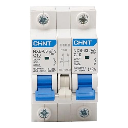 CHINT NXB-63 1P Dual Power Transfer Manual Switch Differential Circuit Breaker Power Protector Photovoltaic-Solar-Power MTS 220V