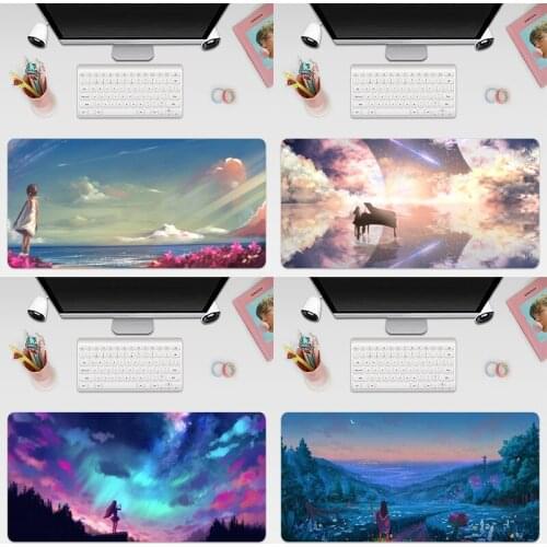 Anime Landscape Gaming Mousepad Large Super Size Game Mouse Pad Mause Mat Rubber For Keyboard Computer