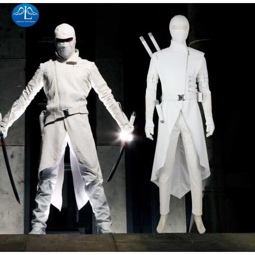 Movie G I Joe Retaliation Shadow Storm Cosplay Costume Paladin Cosplay Suit White Knight Suit Halloween Costume Men Custom Made