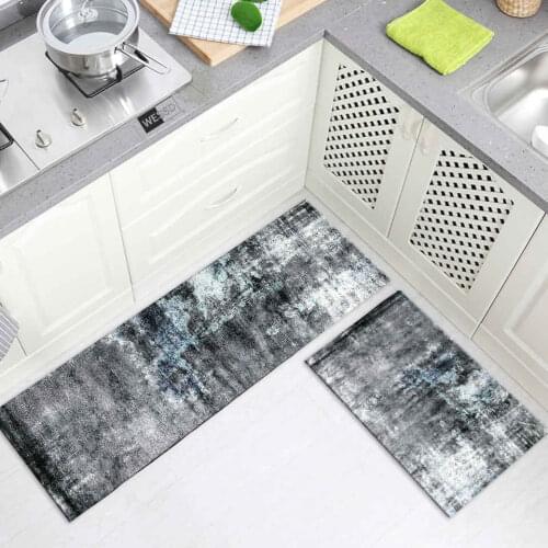 Vintage Rug Gray Kitchen Mat Floor Mat For Bedroom Front Door Mat Long Non-slip Washable Laundry Room Mat Bathroom Mat