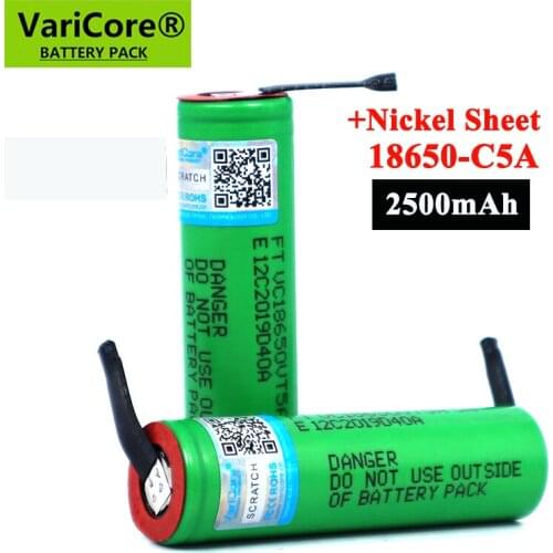 VariCore VTC5A 2600mAh 18650 Lithium Battery 30A Discharge 18650VTC5 batteries + DIY Nickel Sheets