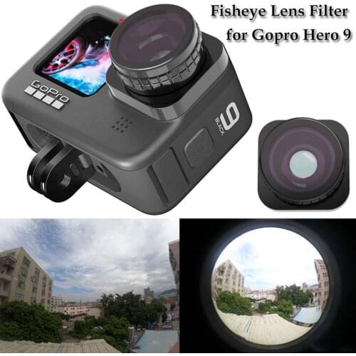 Fisheye Lens Camera Kit for Gopro Hero 9 Black Vlog Shooting Sport Camera Lens Filter for Gopro 9 Camera Lens Accessories