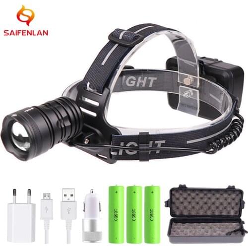 XHP70.2 Head Light Super Bright Led Headlamp USB Rechargeable Head Torch Lantern 3*18650 battery for Fishing Camping Hunting