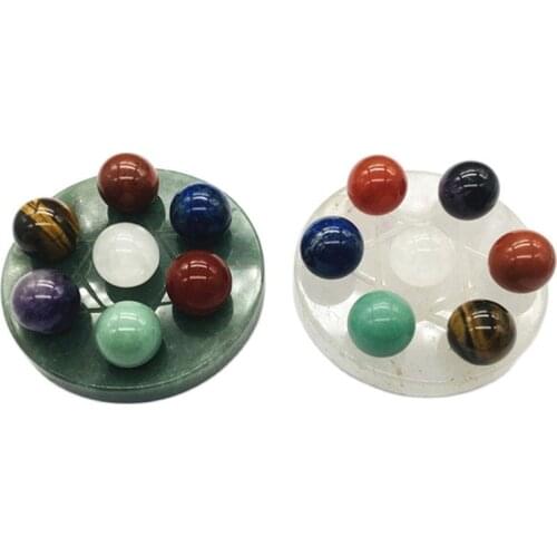 Natural crafts balls crystals healing stones sphere chakra set for sale