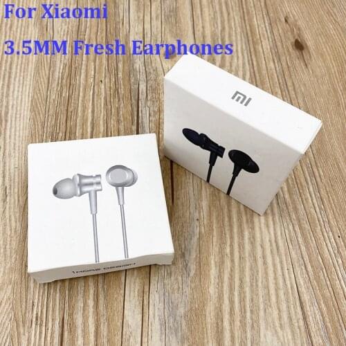 3.5MM Xiaomi Earphone Black 1.25m In-Ear Piston Fresh Version Headsets For Mi Note 10 A3 Lite Redmi Note 10 9 S 8 8T 7 9A White