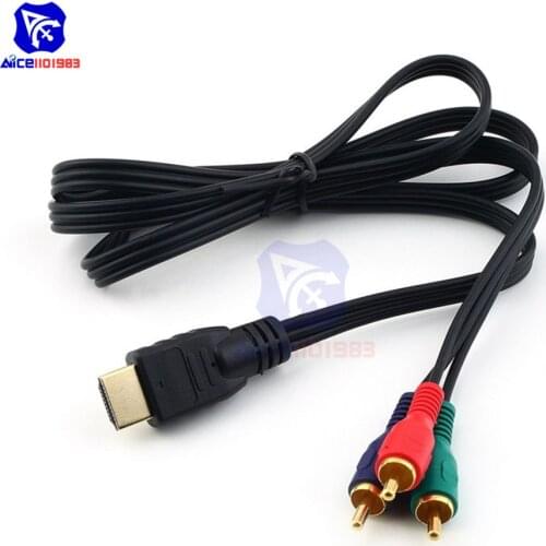 Diymore 1080P HDMI Male Adapter Connector to 3RCA Adapter Converter Cable Cord for TV