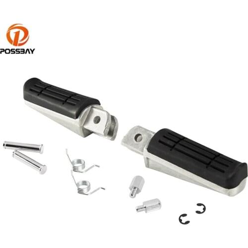 POSSBAY A Pair Motorcycle Footrest Pad Front Pedal Aluminum Pedane Moto Foot Peg for Honda CB400 CB400SF Superfour 1992-1998
