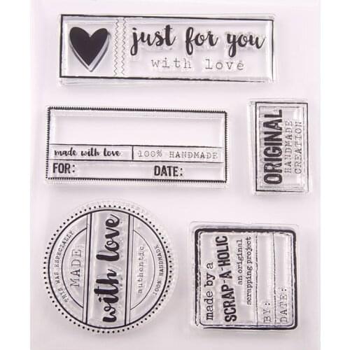 2020 label frame Clear Stamps DIY Scrapbooking Craft Supplies Silicone Seal Photo Album Transparent Stamp for Stamping