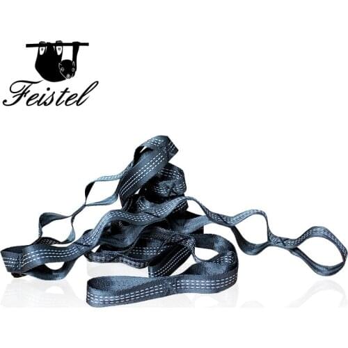 Black X-Style Hammock Straps Rope Accessories Load 2000KG Strong