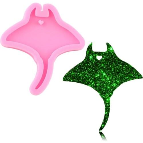 Super Glossy Halloween Bat Silicone Mold Jewelry Making Necklace Epoxy Resin Craft Keychains Mould Pendant Polymer Clay Moulds