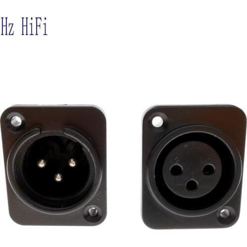 10PCS three-core male female XLR cannon socket D type module for 86 panels