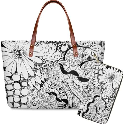 Women Handbags Polynesian style Printed custom Top-handle Bags Leather Purse for Girls Casual Shoulder Bag Female Designer