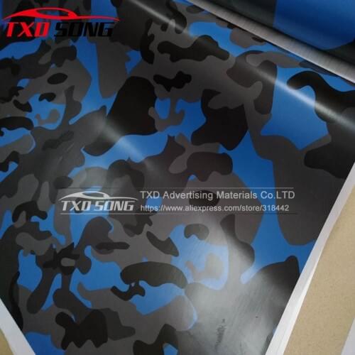 10/20/30/40/50/60x152CM Small design Black blue grey Camo Vinyl Sticker Car styling Camouflage Wrap Vinyl Sticker Bubble Free