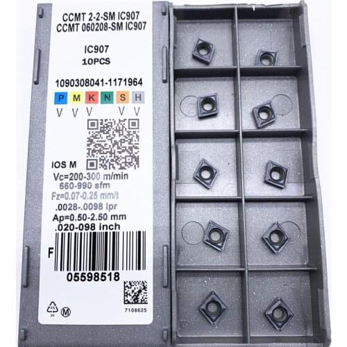 10PCS Turning Tools CCMT060208-SM IC907/908 Blade stainless steel knife BladeTurning Tool Cnc Metal Cutting Tools инструменты