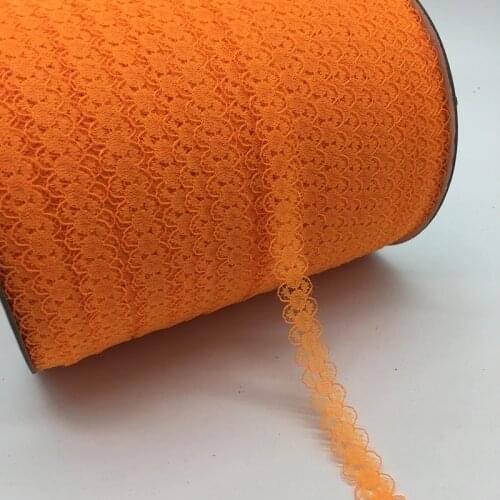 10yards/lot 5/8" (15mm)Wide Orange Bilateral Handicrafts Embroidered Net Lace Trim Ribbon DIY Sewing & Skirt Accessories