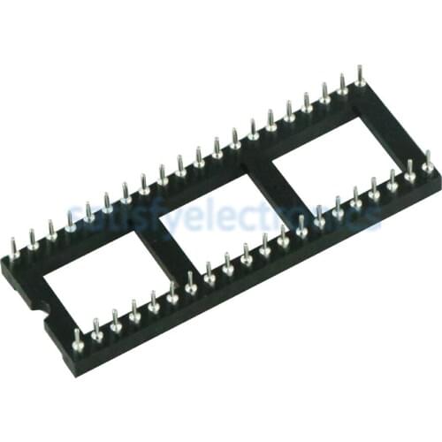 2pcs DIP40 Round Hole 40 Pins 2.54MM DIP IC Sockets Adaptor Solder Type 40 PIN IC Connector DIP40