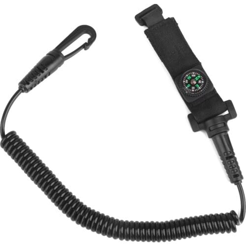 2pc Coiled Bungee Cord Kayak Canoe Boat Fishing Rod Paddle Leash Compass Lanyard
