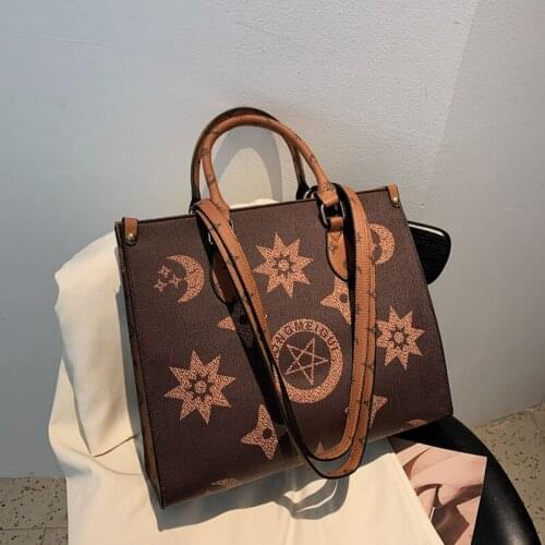 2021 Autumn Classic Ladies Tote Bags Retro Printed Shoulder Bags For Women Luxury Designer Handbags Large Capacity Messenger Bag