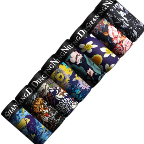 4/7/8pcs Underwear Men Cotton Boxer Homme Brand Men Underpants Sexy Comfort Male Breathbale Shorts U Convex Pouch Men Plus Size