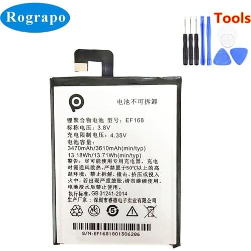 New 3.8V EF168 Kings 7 Replacement Battery Baterij Batteria For PPTV king 7S King7 PP6000 Mobile Phone Batteries+tools