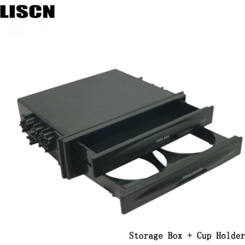 Car Accessories Audio Refit 2 in 1 Storage Box + Cup Holder Car Multi-function Storage Box Storage Box