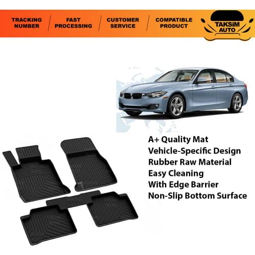 Rubber 4D Car Mats Black Color 98% Compatible For Bmw 1 Series F20 3 Series E46 F30 E90 5 Series F10 XDRIVE F10 G30 4 Series F32