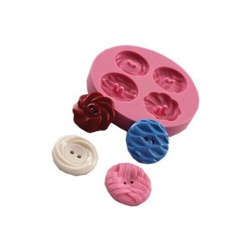 Free shipping button shaped fondant molds wholesale chocolate silicon mold fondant Cake decoration mold