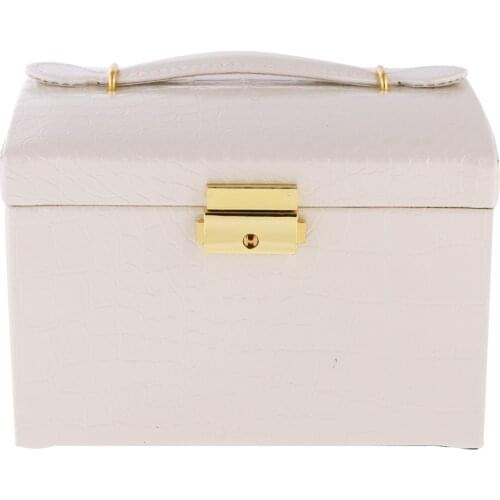 Large PU Leather Travel Bag Jewellery Display Case Holder Storage Box Organizer