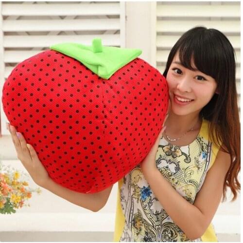 Big size lovely strawberry toy plush cute red strawberry doll gift about 40cm 0405