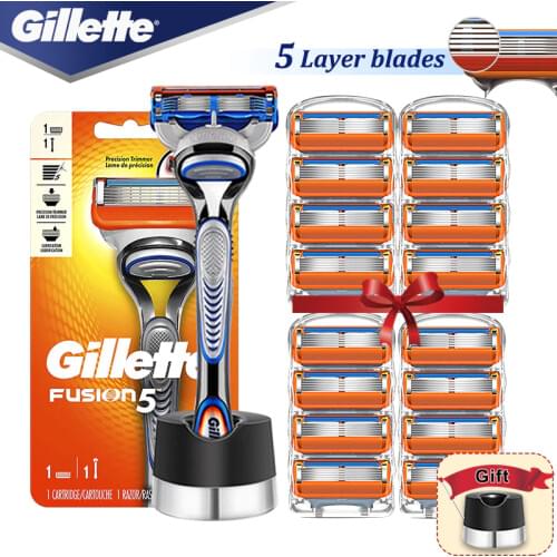 Gillette Fusion 5 Safety Straight Razor Shaver For Men Shaving Machine Cassettes With Razor Blades Shave Kit Shavette With Stand