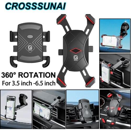 Universal Car Phone Holder Stand In Windshield Air Vent Clip Mount Phone Holder Auto For Your Mobile Smartphone Dashboard GPS