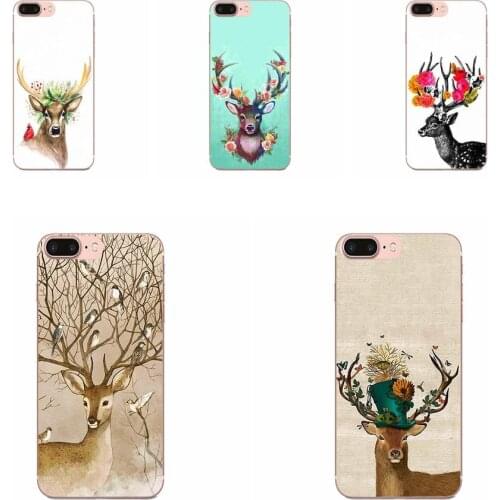 For HTC Desire 530 626 628 630 816 820 830 One A9 M7 M8 M9 M10 E9 U11 U12 Life Plus Soft TPU Case Accessories Sika Deer Flowers
