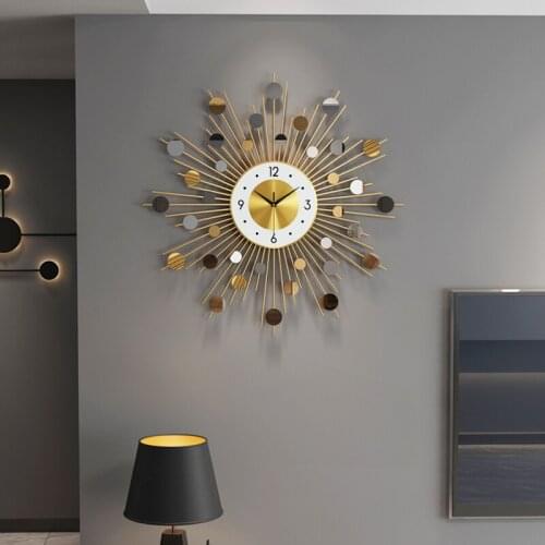 Art Fashion Wall Clock Creative Modern Luxury Large Silent Wall Clock Metal Digital Reloj Mural Living Room Decoration DJ60WC
