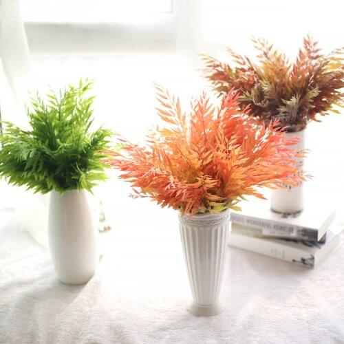 Artificial Flower Green Grass Leaves Simulation Plant Real Touch Home Christmas Decoration Cactu DIY Plant Wall Wedding Flower