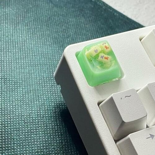Keycap Personality Creative Mechanical Keyboard Keycaps Resin Handmade Customized Translucent OEM R4 height ESC key caps Gifts