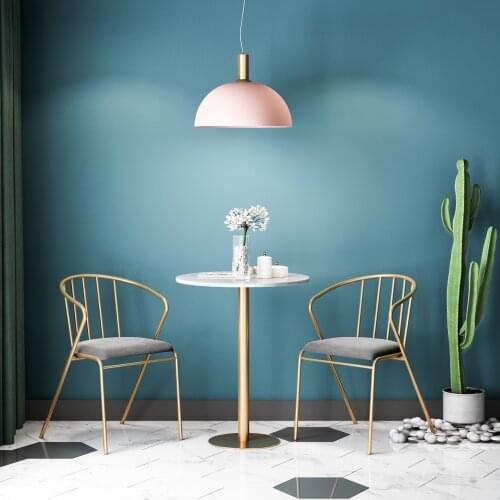 Combination Big Marble Desktop Dessert Shop Cafe Simple Nordic Ins Milk Tea Restaurant Muebles Sillas Gamming Table and Chair