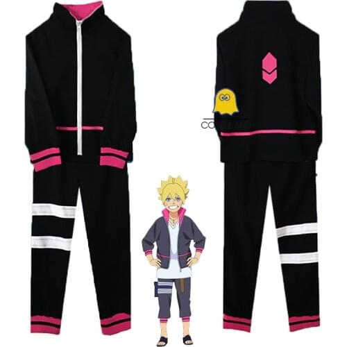 Boruto Next Generations Uzumaki Boruto Cosplay Costume with Headband Jacket Pants Halloween Carnival Party Anime Suit Set