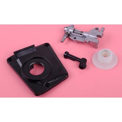LETAOSK Oil Pump Cover With Pipe And Worm Fit For Chinese 4500 5200 45cc 52cc Chainsaw