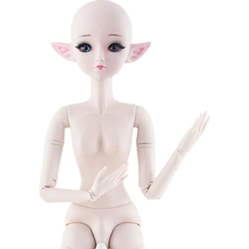 New 60cm 21 Movable Joints Elf Bjd Dolls Toy Blue Black 3D Eyes DIY Makeup Naked Nude BJD Doll Toy for Girls Gift