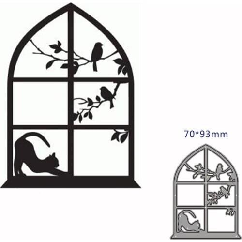 Metal cutting dies cut die mold Cat bird decoration Scrapbook paper craft knife mould blade punch stencils dies