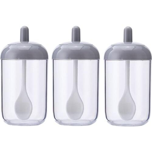 Lovely Multi-use Spice Jar Spoon Cap Sealed Seasoning Bottle Kitchen Household Seasoning Spoon