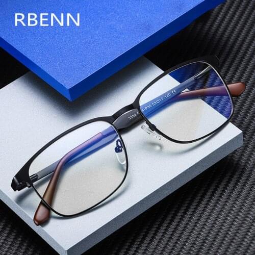 RBENN Men Business Computer Glasses High Quality Blue Light Blocking Eyewear For Males Anti Blue Light Gaming Glasses UV400