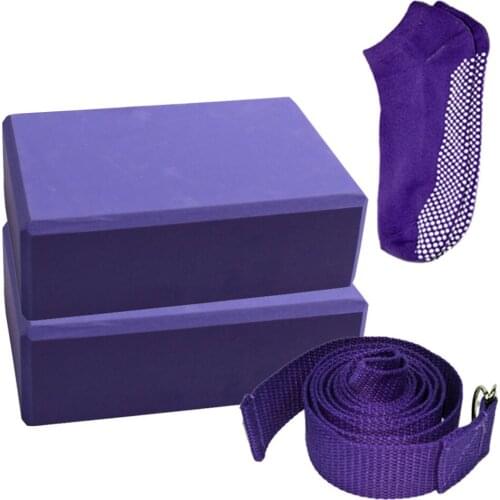 Yoga Brick Set High Density Yoga Brick Tension Band for Bance Support Home Fitness Equipment Set