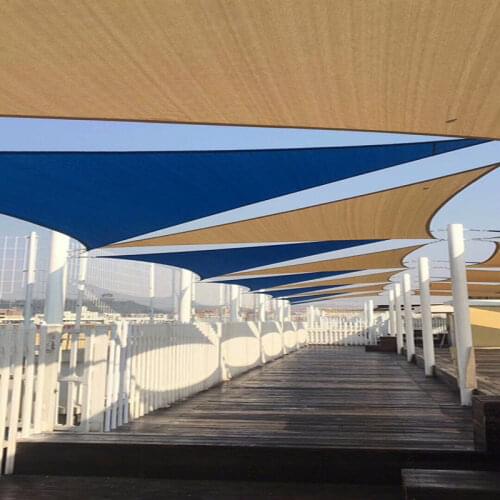 5.5 x 5.5 X 5.5 M/pcs breathable HDPE net Sun Shade Sails with 95% shading UV protection for patio shades