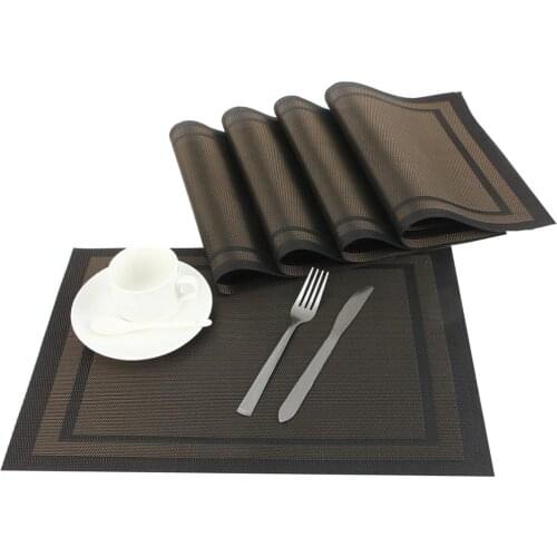 Anti-skid And Heat-insulation Eco-Friendly Placemats Pvc Western Placemats In Kitchen Accessories Cup Wine Mat
