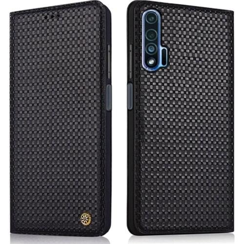 Luxury Genuine Leather Flip Cover For Nova 5 5i Pro Leather Half Pack Phone Case For Nova 6 Se 5g Phone Cases Shockproof